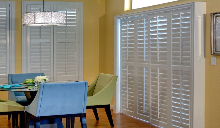 Patio Doors with Plantation Shutters in Sacramento